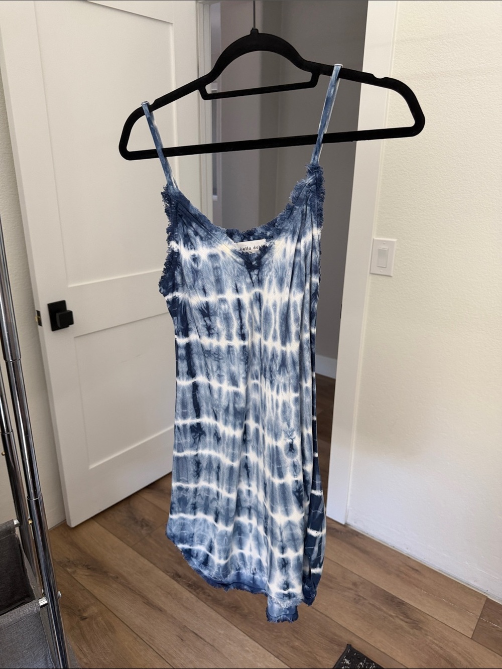 Bella Dahl Blue and White Tie-Dye Mini Dress